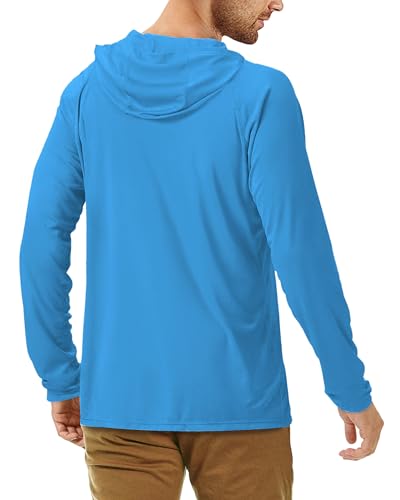 Image of Roadbox Mens Fishing Sun Hoodie, Long Sleeve UPF 50+ UV Protection Shirts