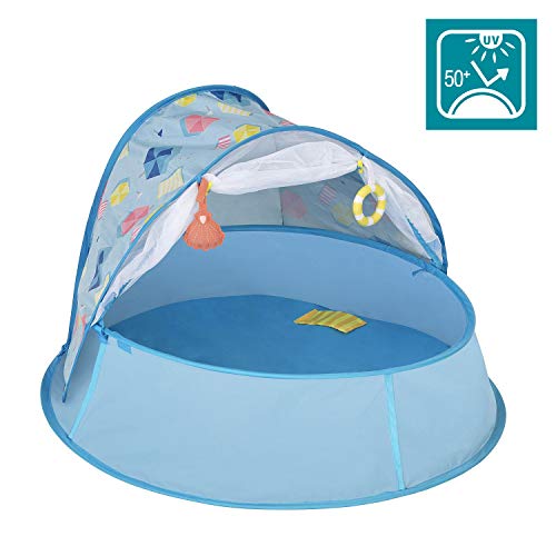 Babymoov A035213 Babymoov Aquani Planschbecken & Reisebett, LSF 50+, blau