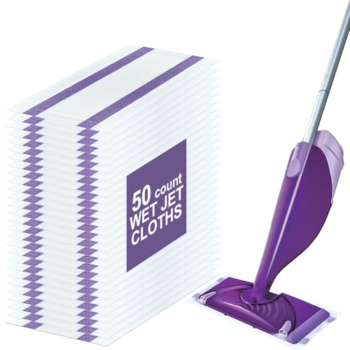Image of 50 Count for Swiffer Wet Jet Pads, Disposable Wet Jet Pads, for Swiffer Wet Pads Refill for Spray Mop, All-Floor Cleaning Pads Safe for Hardwood & Multi-Surface