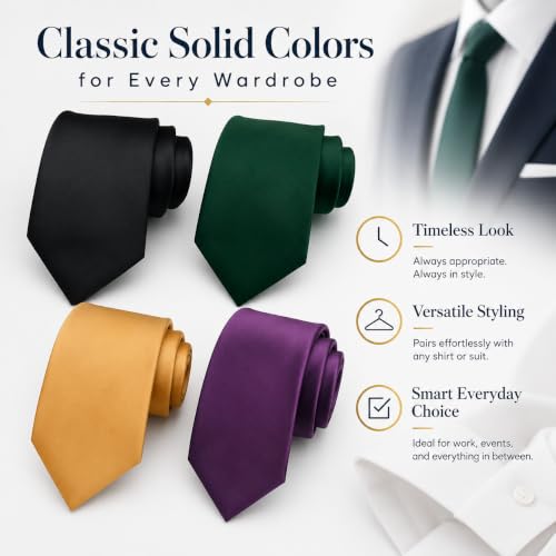 Image of WeiShang Neckties for Men, Classic Formal Tie