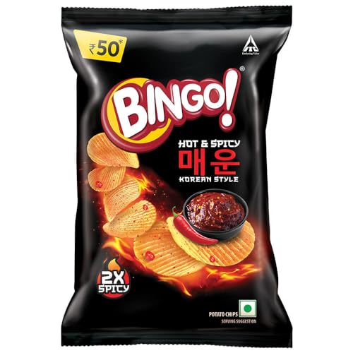 Image of Bingo ! Potato Chips Hot & Spicy Korean Style,90 gram /82 gram /87.5g(weight may vary)