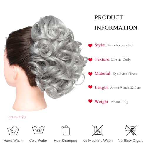 25cm Wavy Claw Clip on Ponytail Hair Extensions - Image 2