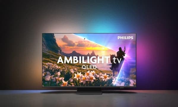 Philips Ambilight 55PUS8600 4K QLED Smart TV, écran de 55 ", avec Moteur P5 Perfect Picture Engine Ultra HD, Titan OS, Dolby Vision et Dolby Atmos