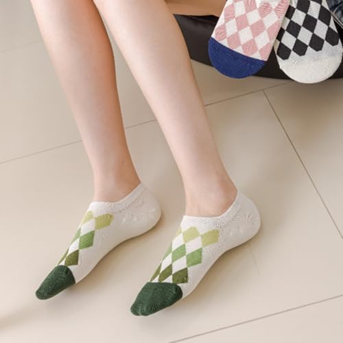 Image of Benefeet Sox Cute No Show Socks for Women Low Cut Socks for Girls Liner Invisible Socks Cotton Flat Boat Loafer Socks
