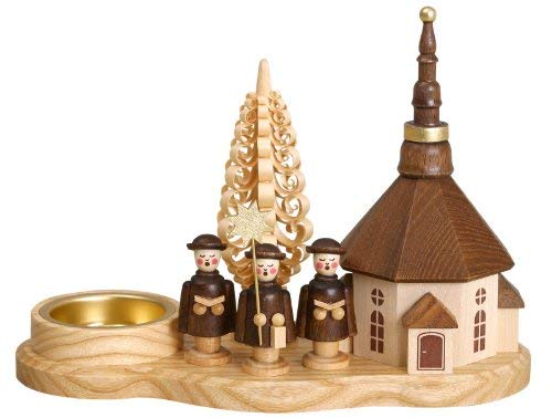 Volkskunstwerkstatt Unger Kurrendebrettchen mit Seiffener Kirche für Teelicht - Original Erzgebirge® #0439 Cover