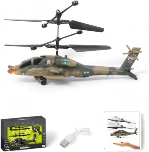 Helicóptero de Controle Remoto RC, Brinquedo Voador com Sensor de Indução, 4 Canais, para Crianças