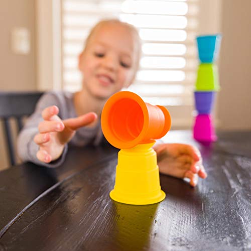 Image of Fat Brain Toys Suction Kupz - Creative Tactile Learning Sensory Toys for Babies & Toddlers, Cups