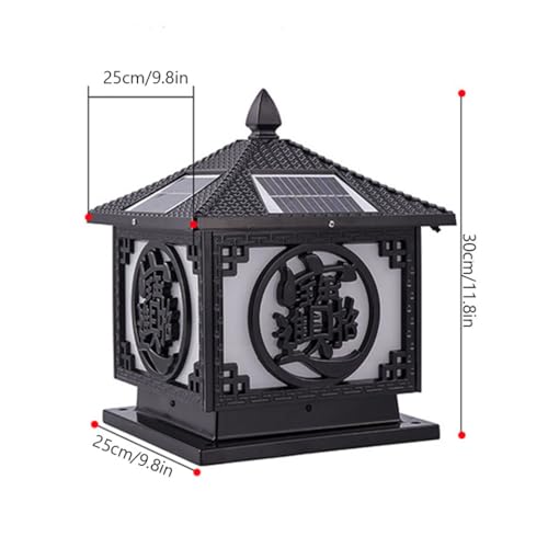 Luz de poste cuadrada con base de montaje para iluminar columnas oscuras 4