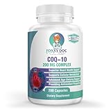 CoQ10 - Co-Enzyme Q10-200 mg - 200 Caps - High Absorption - Vegetable Capsules - Non-GMO - 6.5 Month Supply Heart & Cellular Energy by Foxxy Doc
