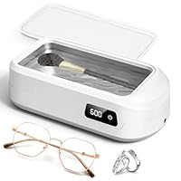 Ultraschallreinigungsgerät Brille 49KHz, 640ml Brillenreinigungsgerät, Ultraschallreiniger mit 3 Geschwindigkeiten für Brillen