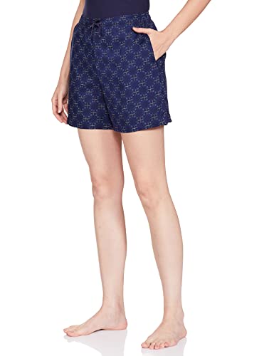 Image of Van Heusen Women's Cotton Lounge Shorts | Lightweight | Breathable Cotton | Relaxed fit | Printed | Comfortable Everyday Wear | Style 55501|Available in Pack of 1 & 2
