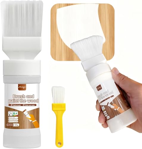 6.35 Fl Oz White Touch Up Paint, White Paint for wood, Doors, Cabinets, Furniture & Metal Surfaces, Quick-Drying Formula, Easy Application