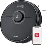 Robô aspirador de pó e passa pano Roborock Q7 Max, sucção 4200Pa, LiDAR, mapeamento vários andares, zonas restrição/sem passada de pano, autonomia 180min, funciona com Alexa, ideal para pelos(Preto)