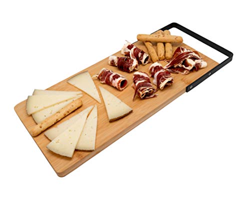 NERTHUS FIH 804 - Bandeja de Bambú para Aperitivos, Servir Snacks, tamaño Grande
