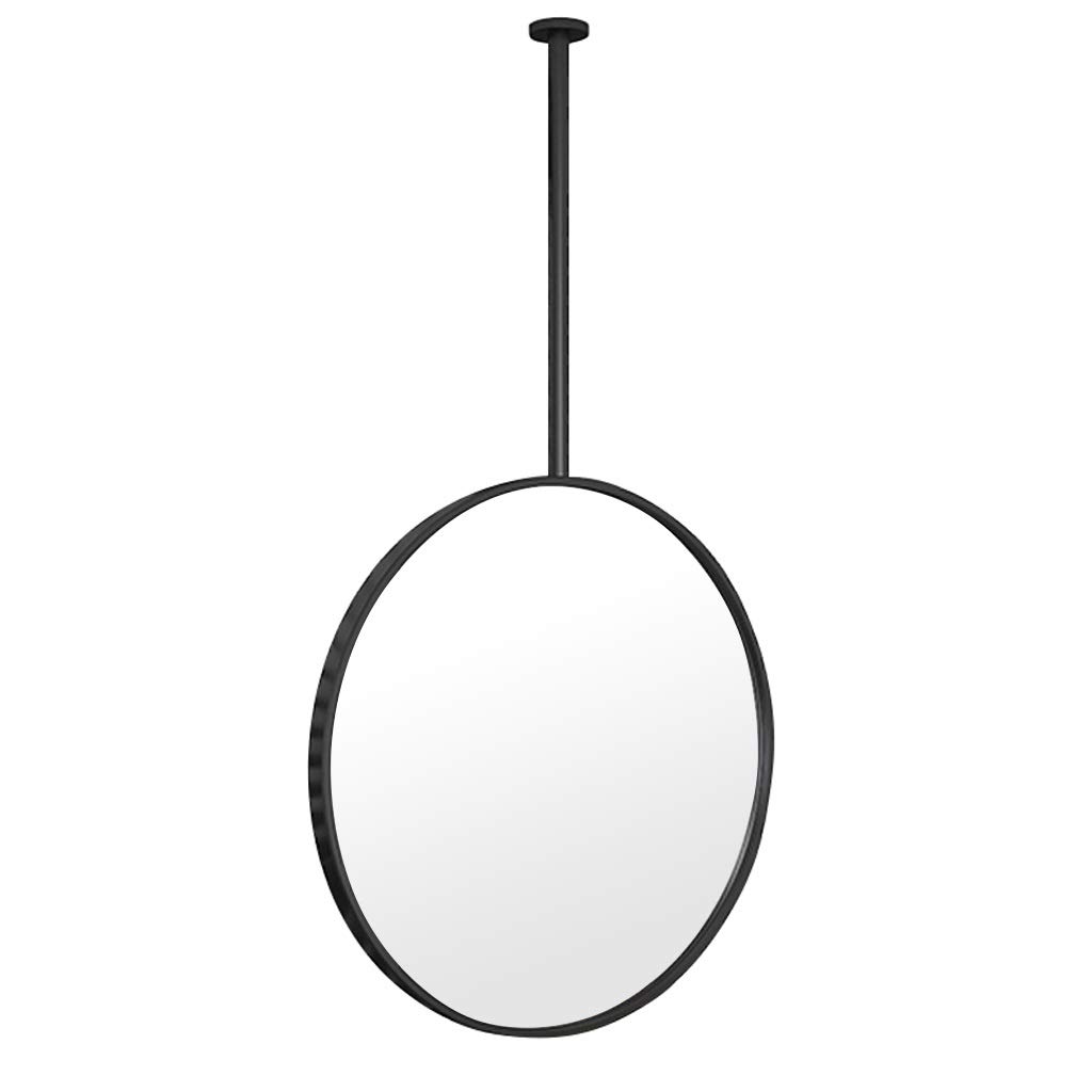De Techo suspendido con Espejo Redondo de Metal Enmarcado, baño de Pared Decorativos Espejos de vanidad de Maquillaje cosmético - Boom Personalizable Metal Que cuelga del Espejo