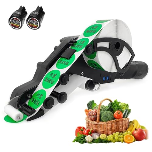 ZHIBIMOI Handheld Electric Labeling Machine, Automatic Cordless Labeling Machine with Smart Label Feeding System, Barcode Sticker Applicator Labeler with Spacing Detection Function(40mm)