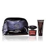 Versace Versace Crystal Noir 3-piece for Women (3.0 Ounce Eau De Toilette Spray / 3.4 Ounce Body Lotion/Luxury Black Pouch), 6.4 fluid_ounces