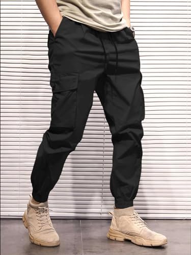 TAGAS Men's Loose Casual Pants (MC-2-XX-BLACK- Black_30)