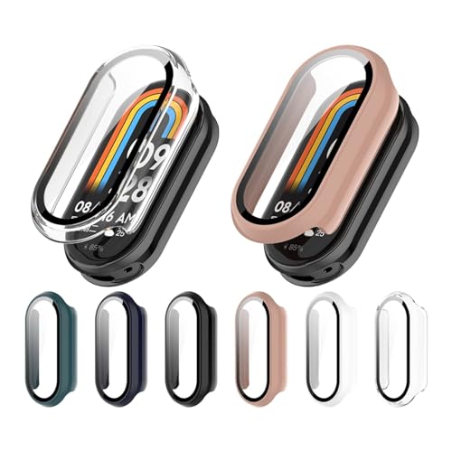 Funda Xiaomi Mi Band 9 GUMMMY con cristal templado PC antiarañazos 6