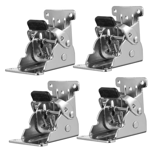 DONFAMDS 4個 折りたたみテーブル用折り畳みヒンジ スムーズ開閉 自動ロック機能付き 多用途家具脚具 簡単取り付け可能