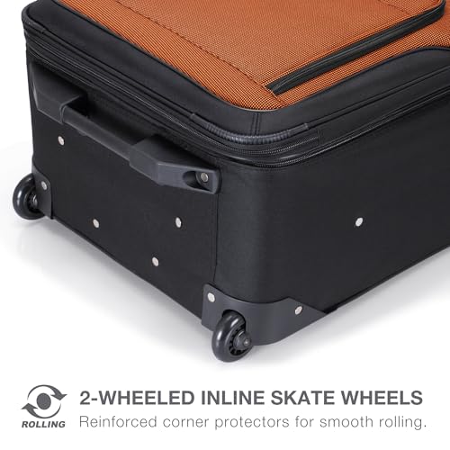 Travel Select Amsterdam 25-Inch Softside Expandable Rolling Upright Luggage, Lightweight 2-Wheel Suitcase with Push-Button Handle, Burgundy - Image 6