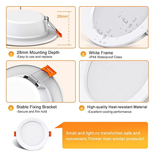 OUILA LED Einbaustrahler 10er Set 230V