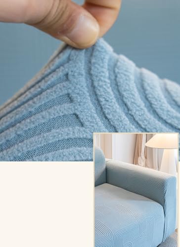 Housse de canapé extensible velours épais orange protège inclinaison - 4