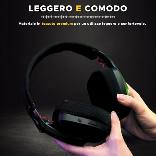 The G-Lab - Korp Platinium - Cuffie gaming wireless Tripla Modalità: Bluetooth, 2.4GHz e cablato. - Cuffie PS5 /PS4/PC/Androïd/IOS - Audio Stereo di Alta Qualità, Bassa Latenza, Durata 45h – Nuovo - Cuffia gaming - Immagine 4