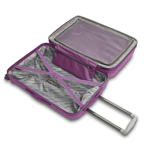 Image of American Tourister Stratum 2.0 Expandable Hardside Luggage with Spinner Wheels, Hyper Violet, Carry-on