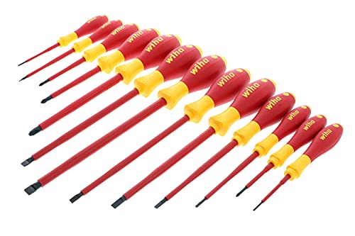 Wiha 32094 Slotted and Phillips Insulated Screwdriver Set, 1000 Volt, 13 Piece