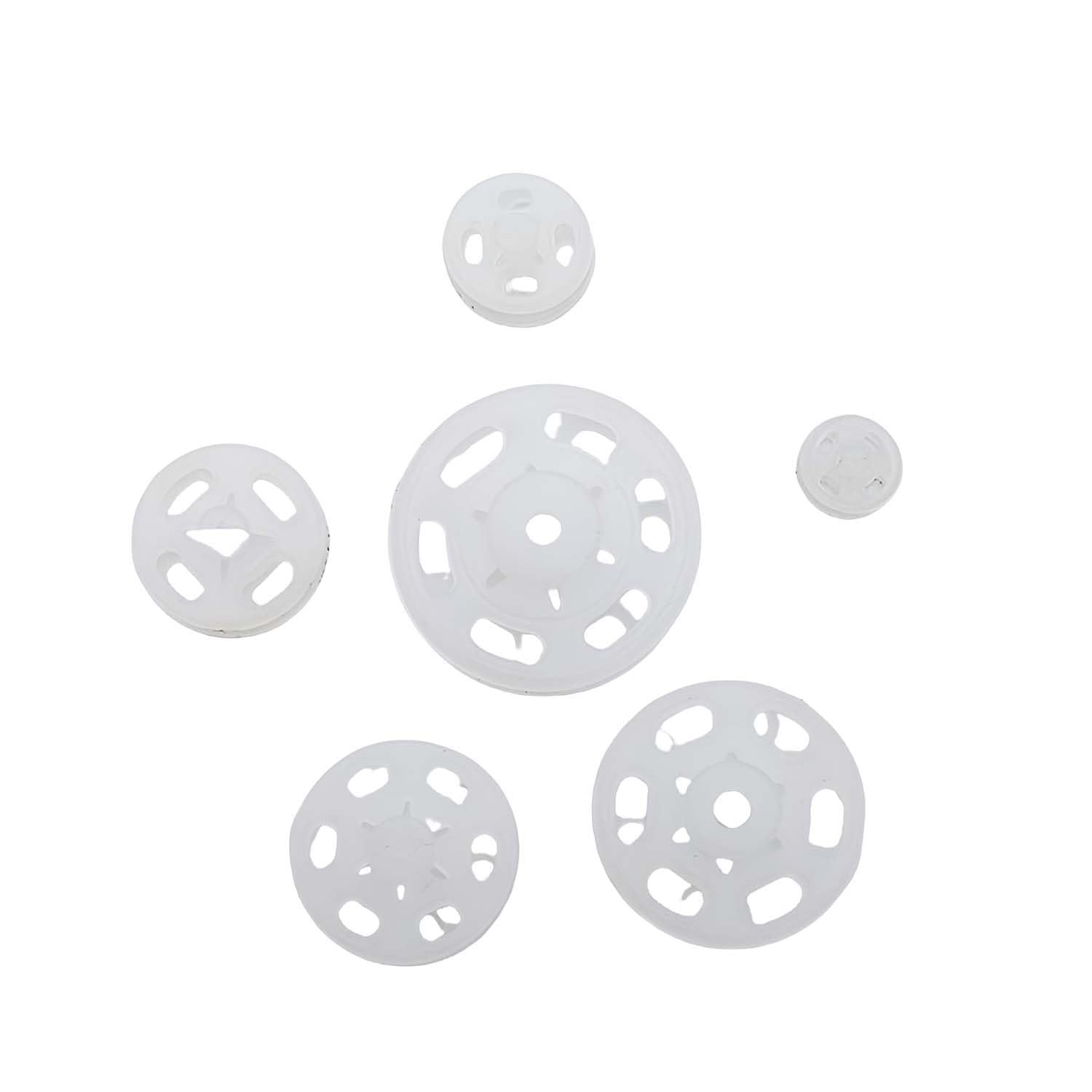 1 Box/15 Set Invisible Small Plastic Snap Buttons Sew-on Snap Buttons Press Button for Sewing Clothing