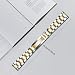 Imagen de SINAIKE 20mm Banda de reloj de metal para hombres Banda de reloj Tornillado en acero inoxidable recta Pulsera de correa de reemplazo con hebilla de buceo plata oro