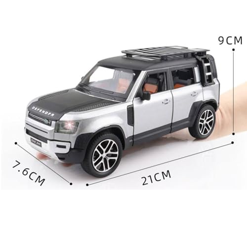 Image of Big Size Land Rover Defender 1:24 Scale Model Exclusive Alloy Metal car Pull Back Die-cast Metal Toy with Openable Doors & Light Music Best Gifts Toys Kids【Colors as Per Stock】