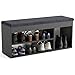 KOMTO Schuhbank mit Sitzfläche - Schuhregal Bank mit Stauraum Schwarz 100 x 48 x 32 cm Schuhschrank mit Sitzbank Flur Bank Garderobenbank Sofia
