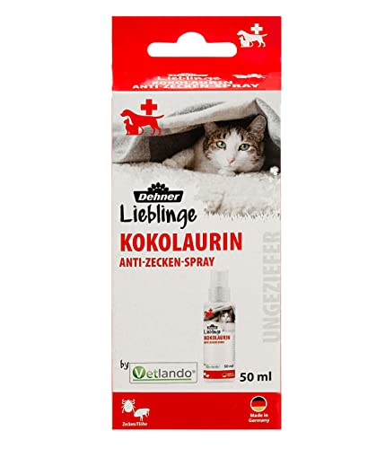 Dehner Lieblinge Kokolaurin Zeckenschutzspray, Umgebungsspray, für Katzen, 50 ml