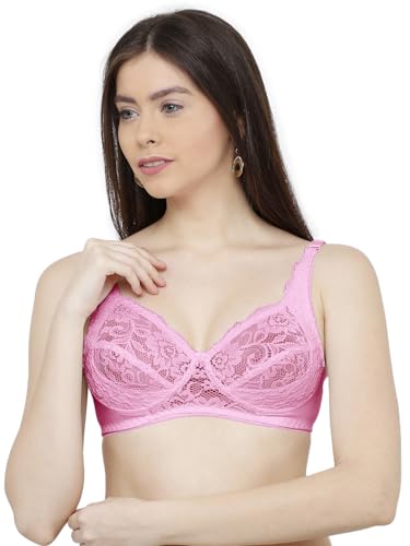 Image of SHERRY Women's Comfortable Wirefree Encircled Fancy Laced Cups Nonpadded Bra