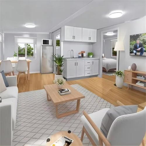 19x20ft Prefab Tiny Home for Sale Modern Design Foldable Tiny House Prefab 2 Bedroom Modular Container House with Full Equiped Bathroom & Kitchen Boxable Expandable Folding House to Live in for Adult - Image 5