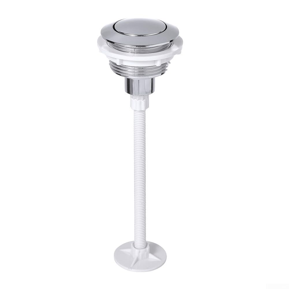 HpLive 38 mm Toilet Flush Button with Single Function, Water Tank Single Button Toilet Flush Button Compatible with Standard Flush Valves (Electroplating)