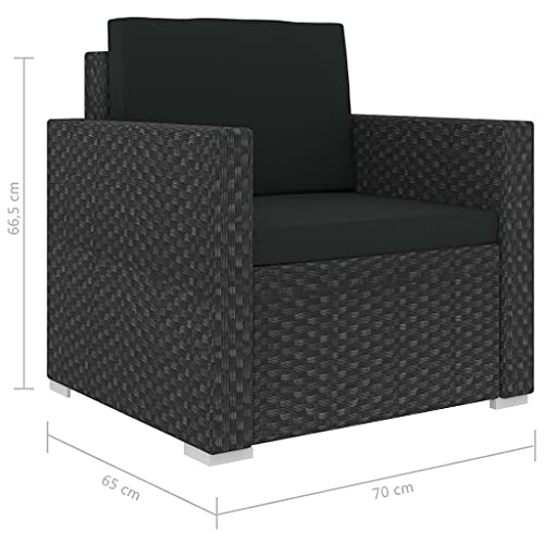 Gecheer 11-TLG. Garten Lounge Set mit Auflagen,Gartenmöbel Set, Loungemöbel Garten Rattan, Lounge Gartenmöbel Set… – Bild 7