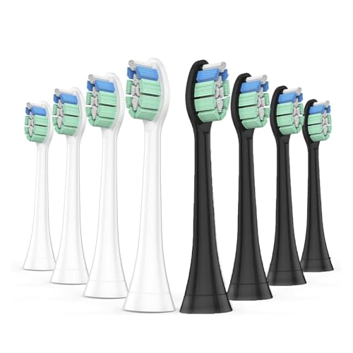 4/8pcs Replacement Brush Heads,Compatible For Philips Sonicare Electric Toothbrush Head For 2100 4100 5100 6100 7300 9000(4white