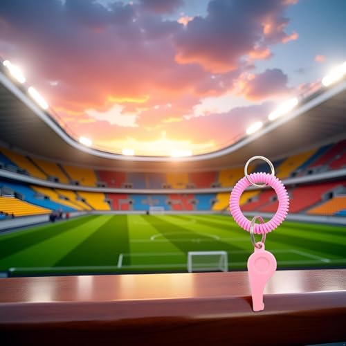 Silbato Deportivo de Plástico con llavero de brazalete elástico miniatura 6