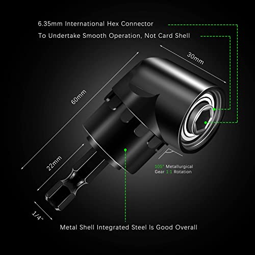 Image of Impact Grade Driver Sockets Adapter Extension Set Drill Bit 3Pcs 1 /4 3 /8 1 /2 inch Universal Socket Adapter Set and Right Angle Drill 105 Degree Right Angle Screwdriver Set Drill Hex Bit Socket Adapter