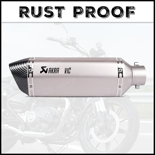 Image of OBEROI'S TRADERS Premium Universal Exhaust Silencer /Silencer Muffler Pipe for All Bikes /Motorcycle (D-CUT)