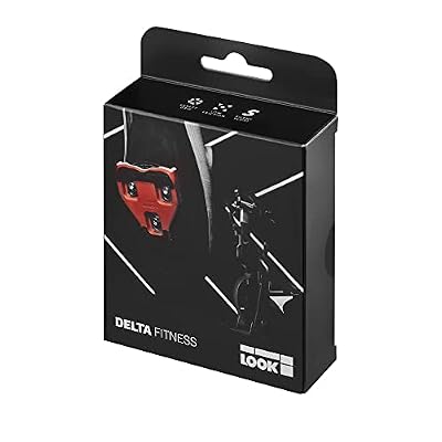 Look Cycle Delta Indoor/Fitness Cycling Cleats Anti-Slip Surface - Compatible with Standard Look Delta Style (Not KEO) Pedals - Black Red