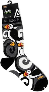 Alaska Novelty Puffin Socks - Youth or Adult Sock Size 8-11