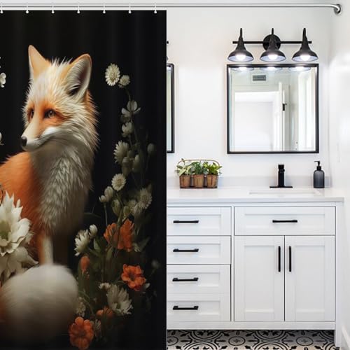 Rideau de douche en polyester de qualité supérieure avec œillets et 12 crochets