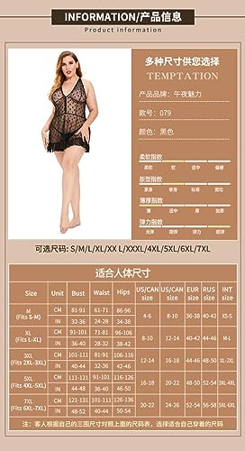 Ensemble lingerie érotique pyjama sexy grande taille femme