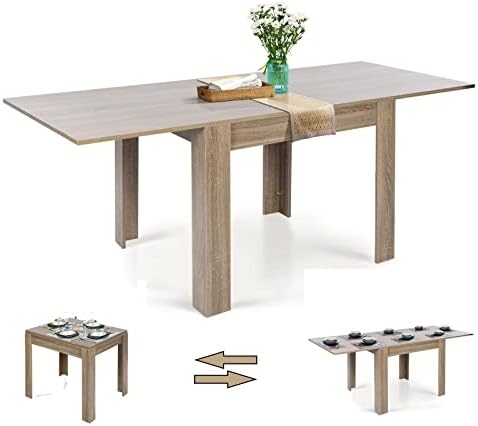 Arathorn Extendable Dining Tables, Save Space Expandable Wooden Style Table for Dining Room, 4-8 Seat Kitchen Table