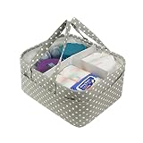 ISENSHI Baby Diaper Caddy Organizer, Large Car Travel Diaper Caddy Organizer Storage Basket for Boy