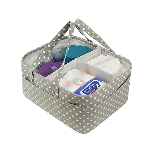 Isenshi Baby Diaper Caddy Organizer, Large Car Travel Diaper Caddy Organizer Storage Basket For Boy Girl, Portable Holder Tote Bag For Changing Table Car Travel #TOP27